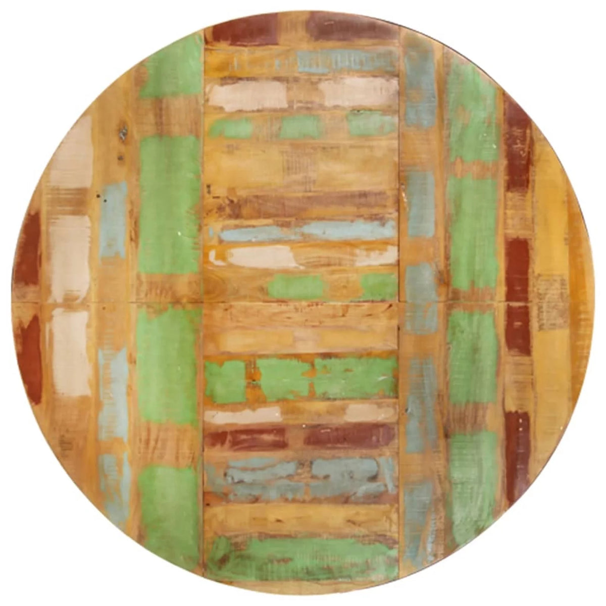 Round Solid Reclaimed Wood Dining Table J9477