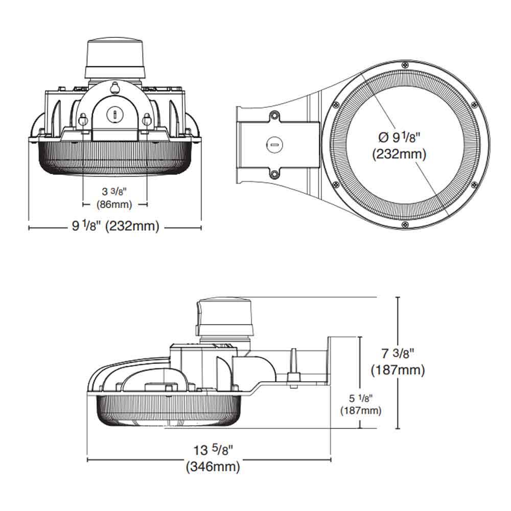 60 Watt LED Area Light with Photocell J861