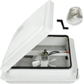 White 12V RV Roof Vent Fan with 6 Blades O55206