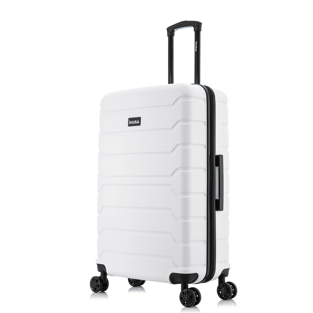 28" White Hardside Lightweight Luggage with Spinner Wheels M4804