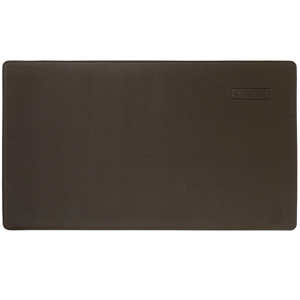 Grey/Blue Floral Anti-Fatigue Kitchen Mat, 17.5"x55" C9547