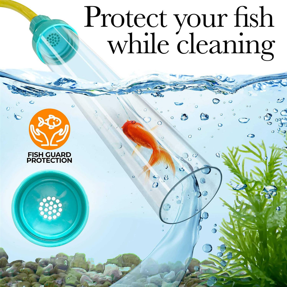 Aquarium Gravel Cleaner with Water Control Valve I6184