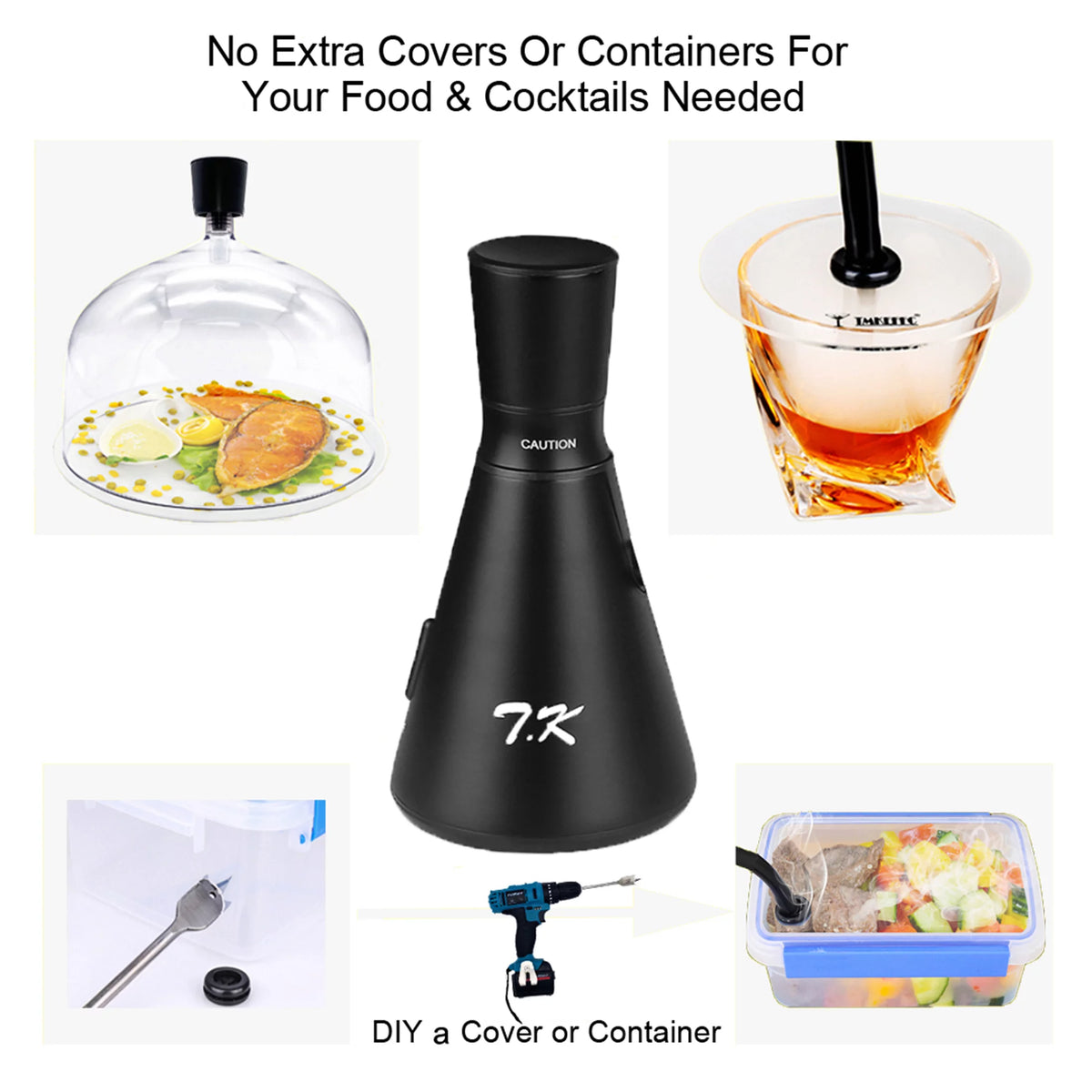 Black Portable Hand-held Smoke Infuser Kit Y175