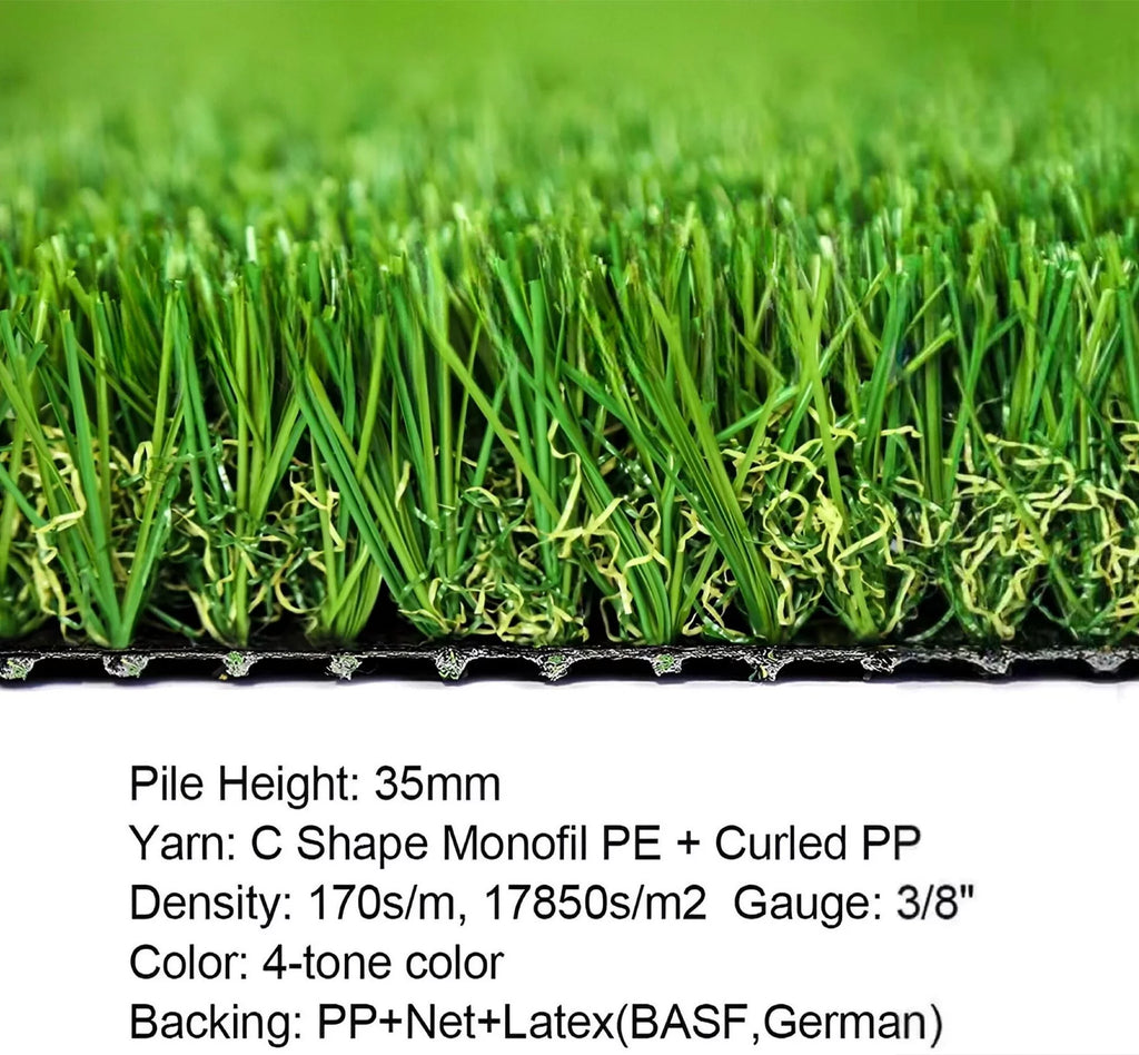 Artificial Grass 1.38" Pile Height 5' x 25' Z69089