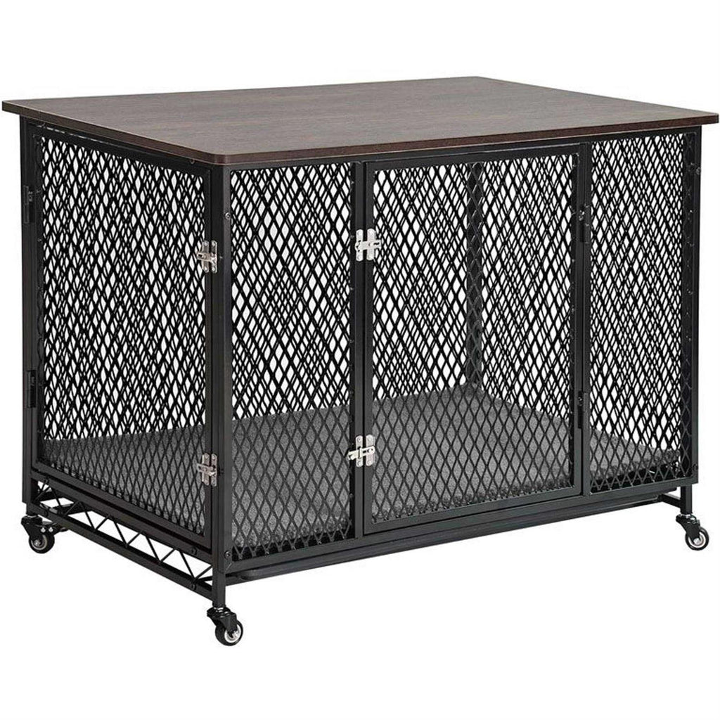 Dog Crate Furniture Side End Table with Tray L8910