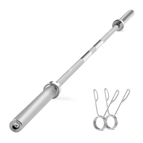 7Ft Olympic Barbell 700lbs Capacity Chrome 2Inch Diameter O81878