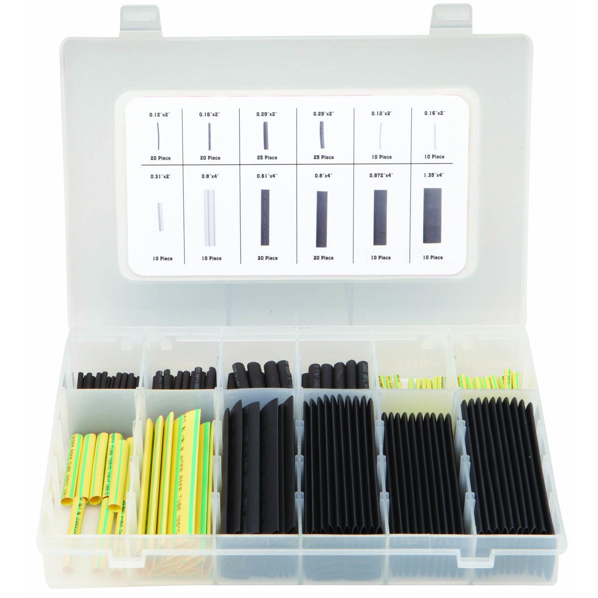 Heat-Shrink Tubing Assortment with Case, 88-Piece W4802