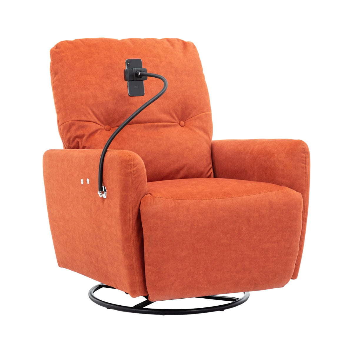 Orange 270 Degree Swivel Electric Recliner Sofa Q932661