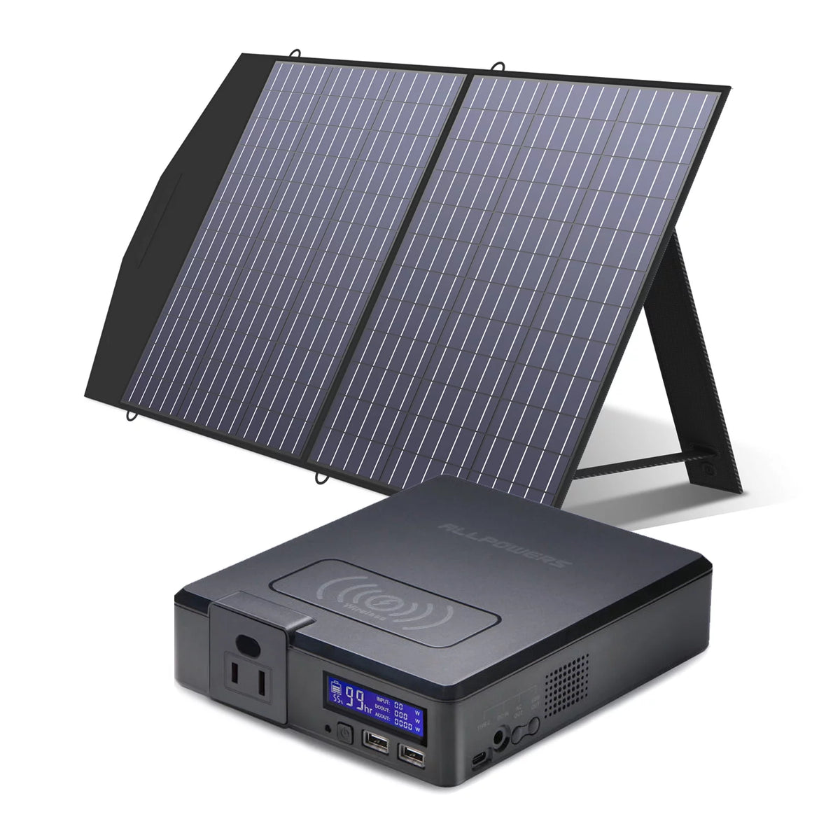 200W 154Wh Portable Power Station with 100W Foldable Solar Panel X898