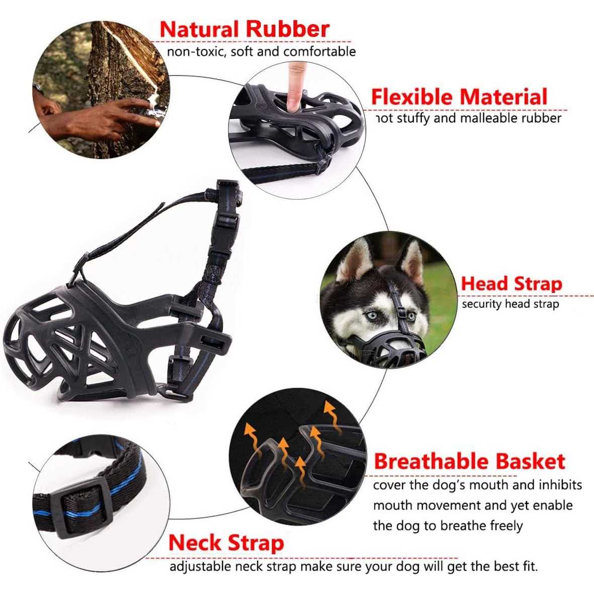 Breathable Basket Dog Muzzle G8974