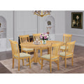 7 Piece Oak Wood Table and Dining Chairs H622