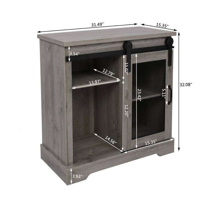 White Oak Wood TV Stand Cabinet R70730