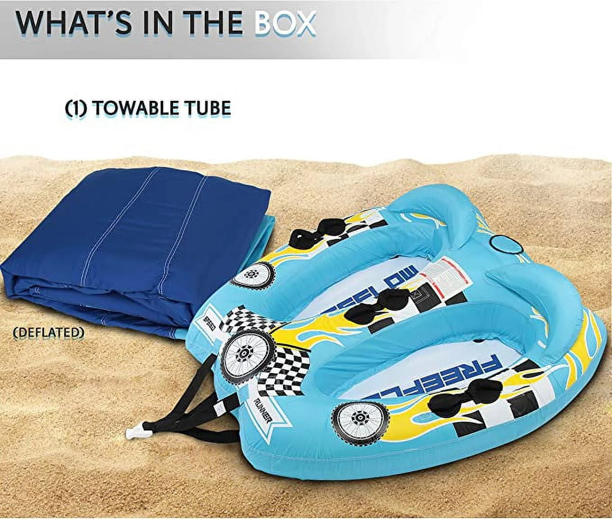 Inflatable Towable Booster Tube Light Blue B7755