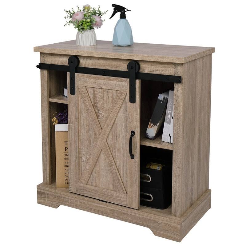 White Oak Wood TV Stand Cabinet R70730