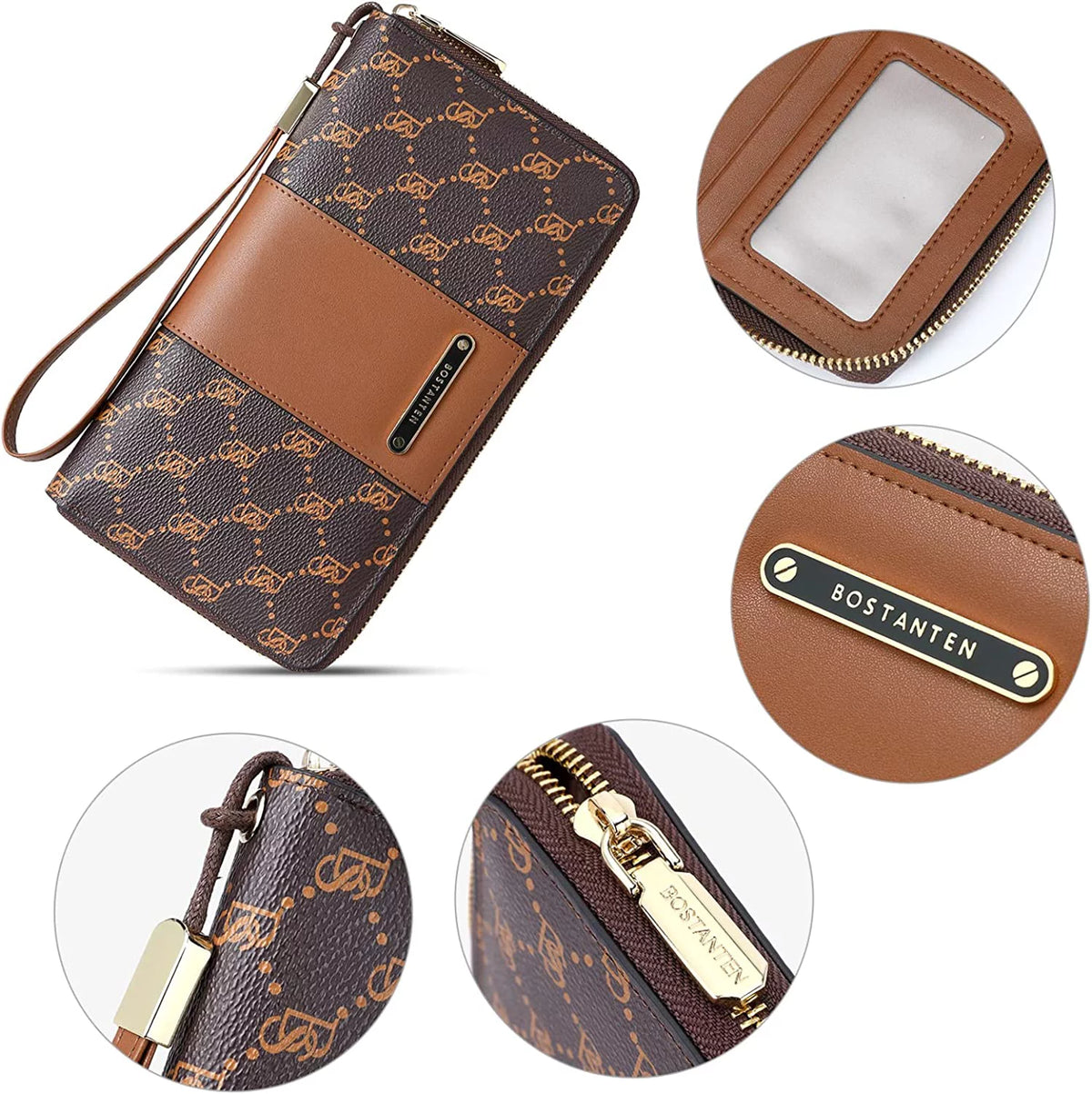 Leather RFID Blocking Zip Around Wallet H677113