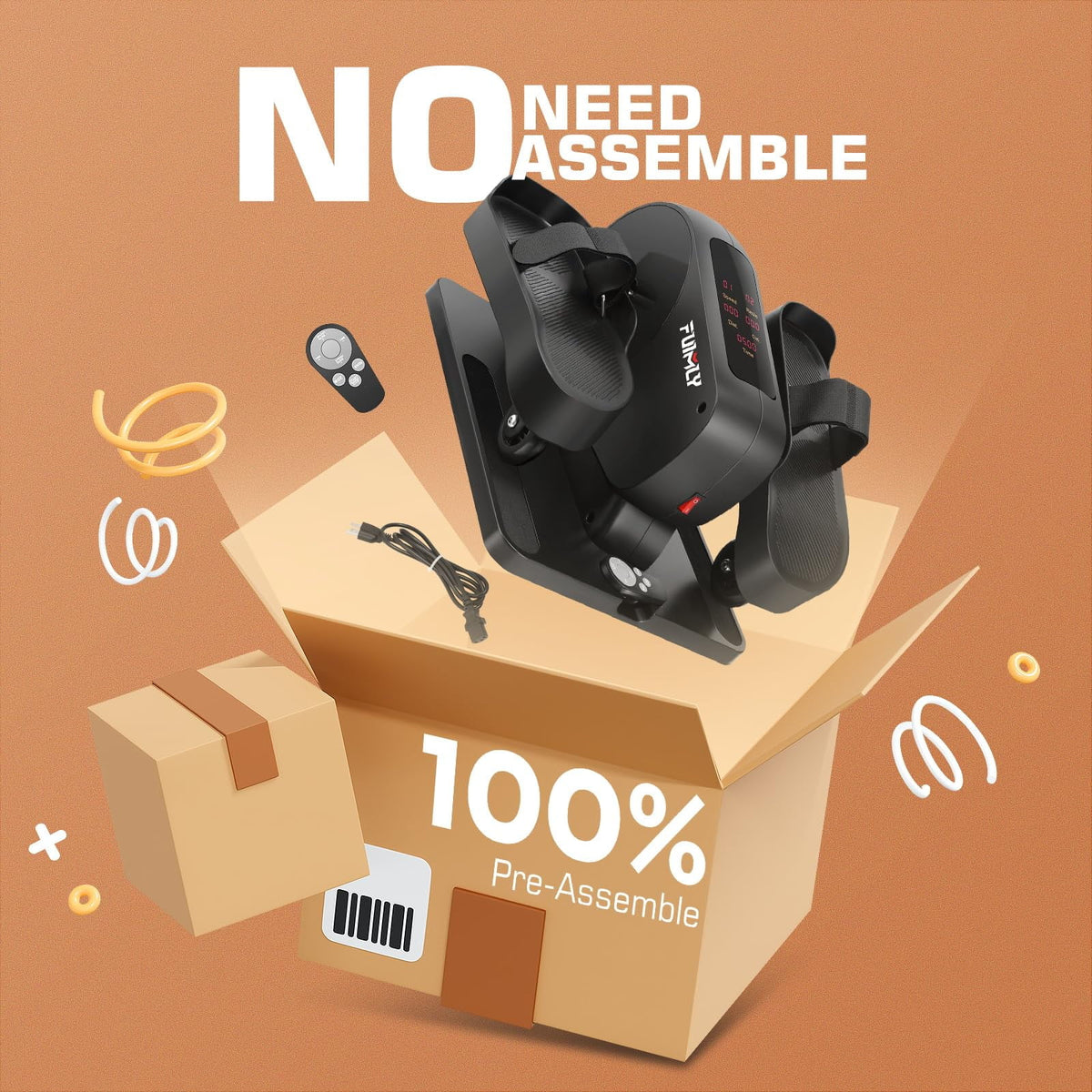 Under Desk Elliptical with Display and Remote Control K209