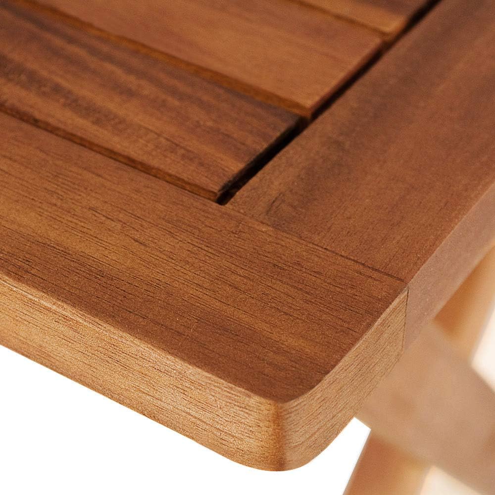 27x27 Inch Acacia Wood Folding Side Table Z2275