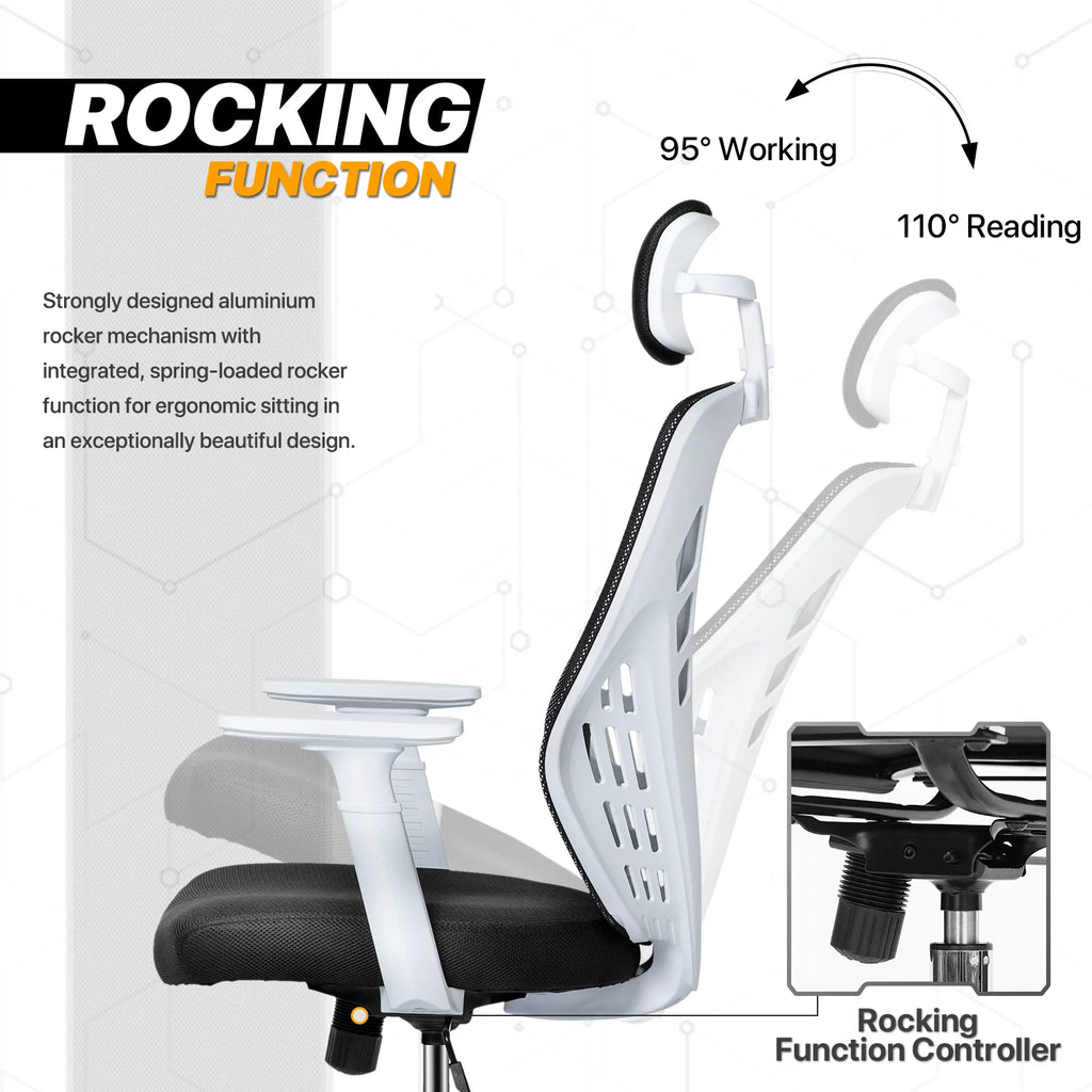 Black Mesh High Back Task Chair with Headrest K625581