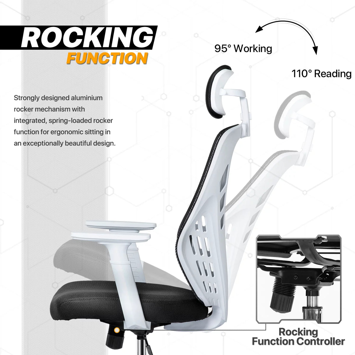 Black Mesh High Back Task Chair with Headrest K625581