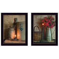 Black 2 Piece Picture Frame Photograph Print Set on Paper W12397