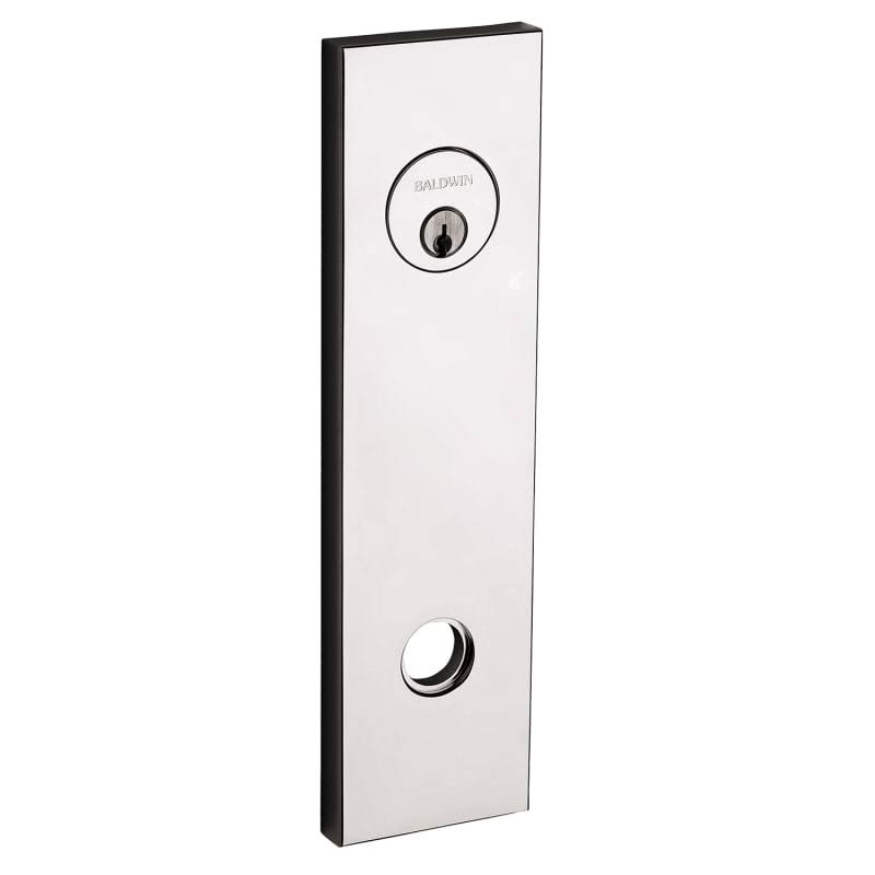 Pair of Single Cylinder Keyed Entry Door Rosettes Polished Nickel A237193