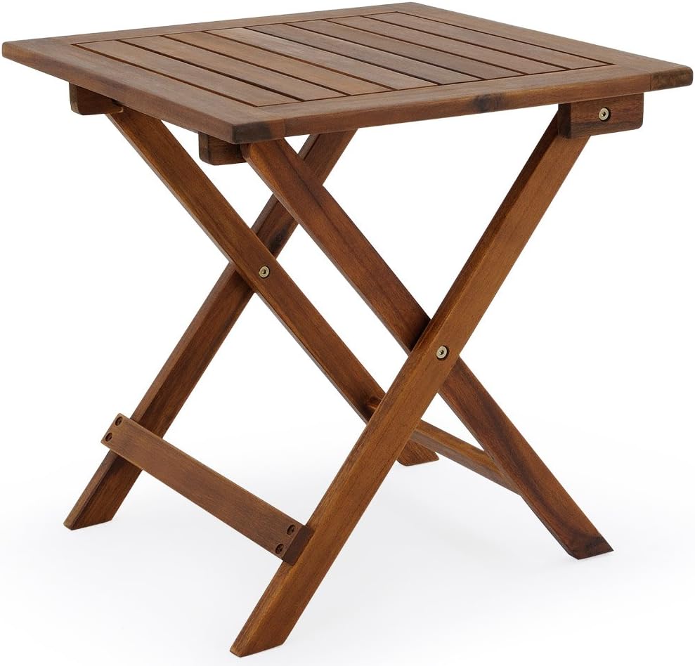 27x27 Inch Acacia Wood Folding Side Table Z2275