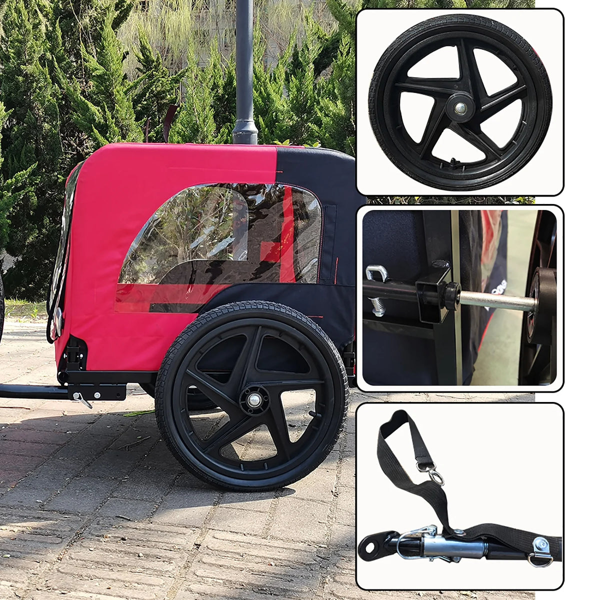 Dog Bike Trailer 2-in-1 Dog Stroller I28771