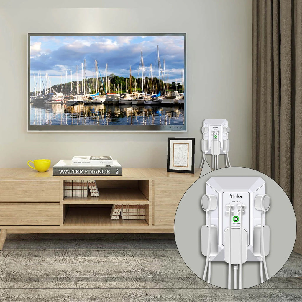 5 Outlets 4 USB Ports Surge Protector O489358