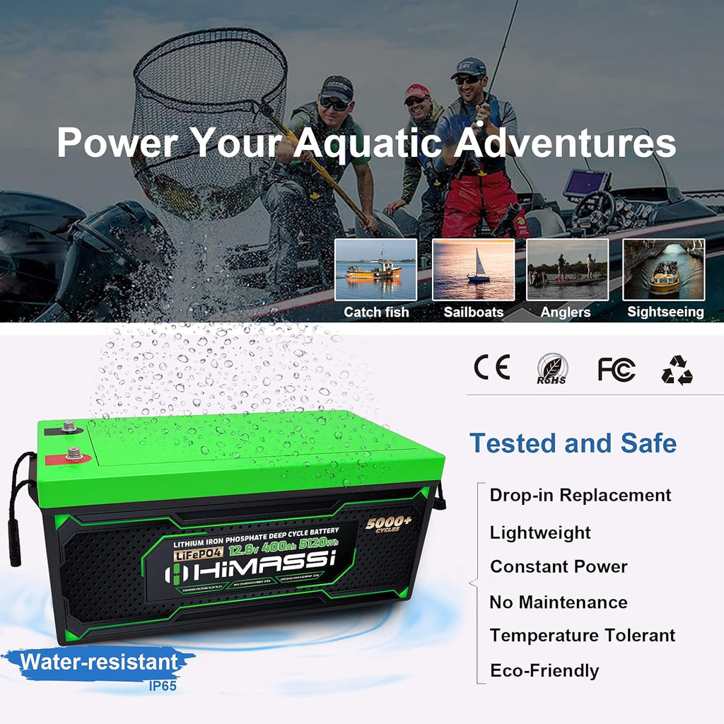 12V 400Ah Lithium Battery with 250A BMS O672