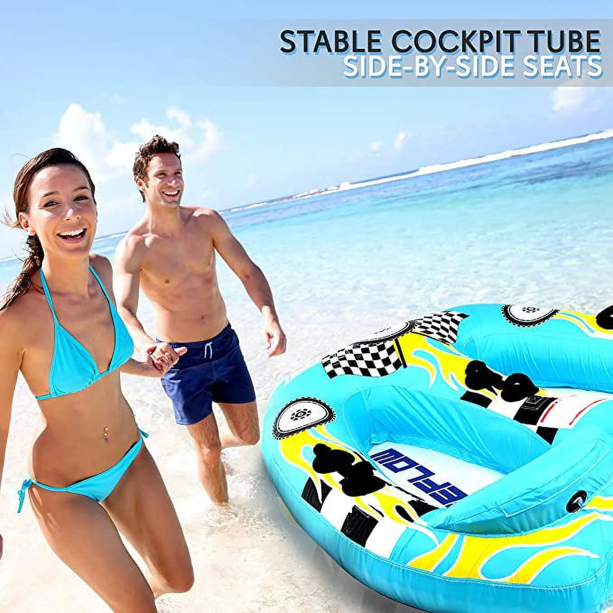 Inflatable Towable Booster Tube Light Blue B7755
