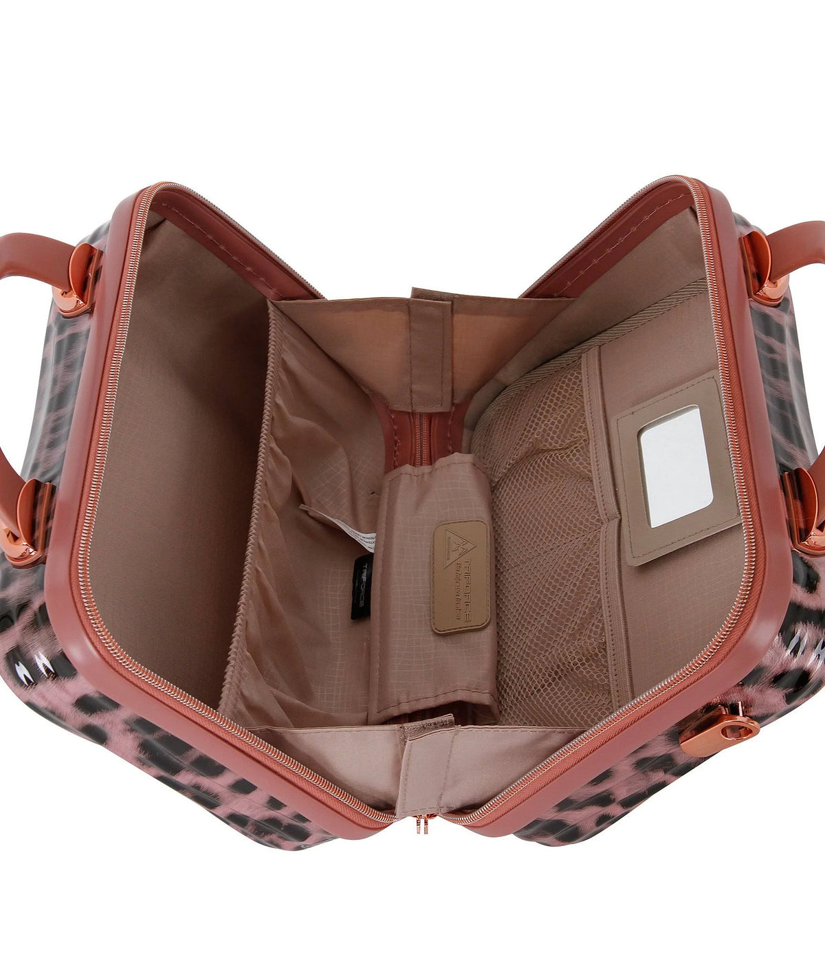 Rose Gold Cheetah Print Beauty Case Q2068