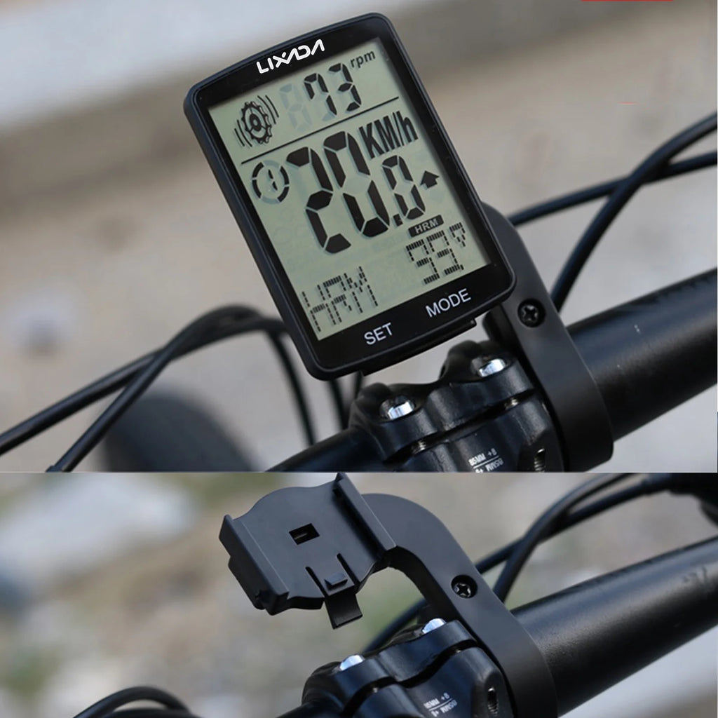 3 in 1 Wireless Bike Computer with Heart Rate Sensor Speedometer IPX7 Waterproof D82071
