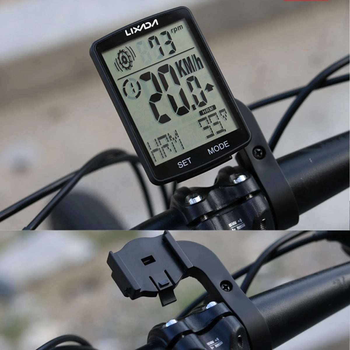 3 in 1 Wireless Bike Computer with Heart Rate Sensor Speedometer IPX7 Waterproof D82071