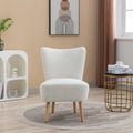 Ivory Boucle Upholstered Armless Accent Chair Z995