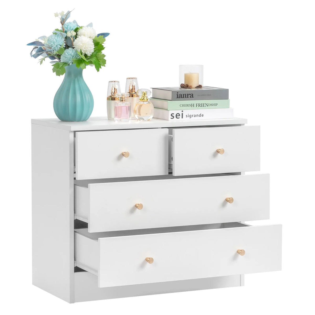 White 7 Drawer Wood Dresser E531763