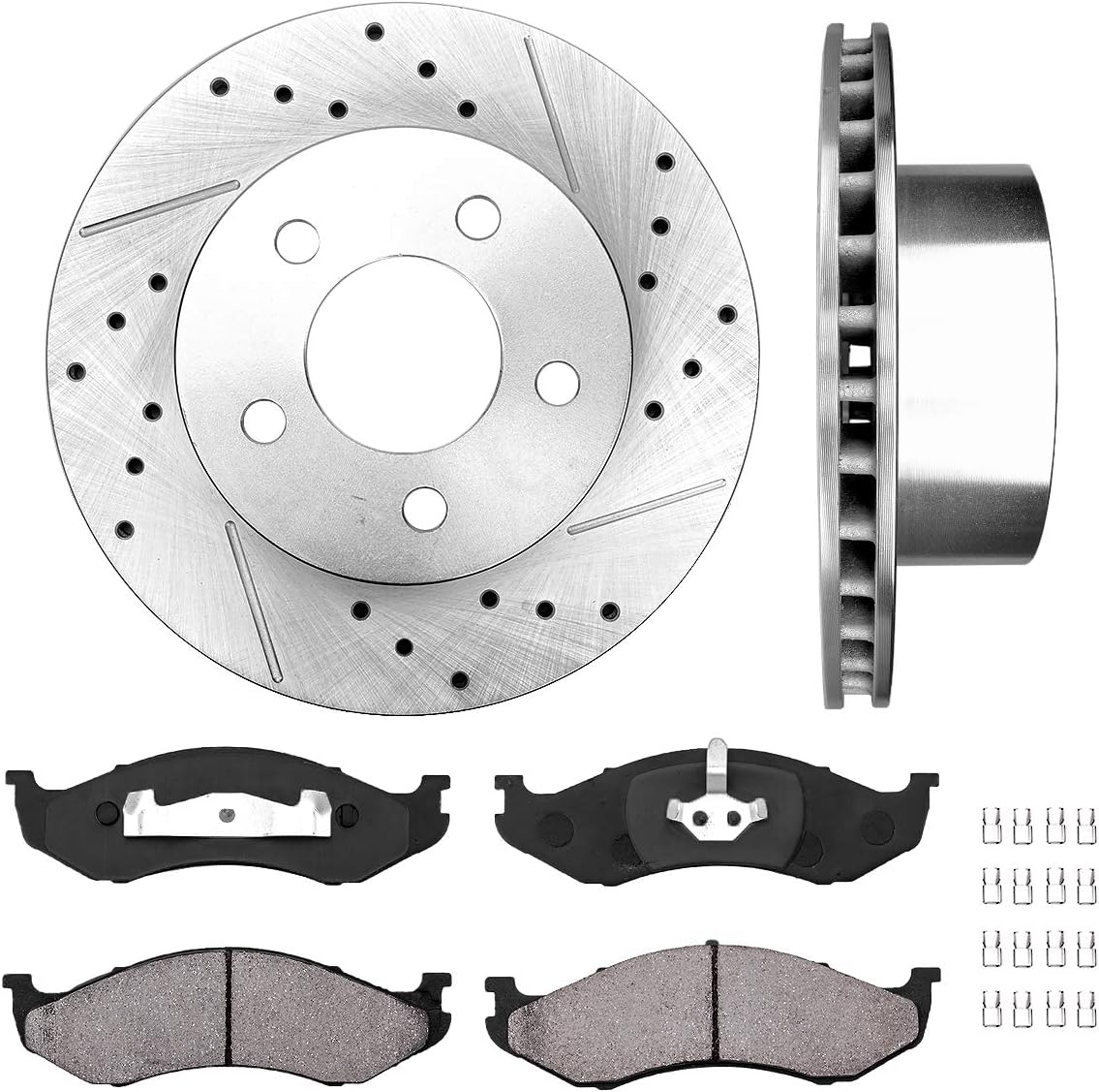 Brake Disc Rotors with Brake Pads and Clips I613