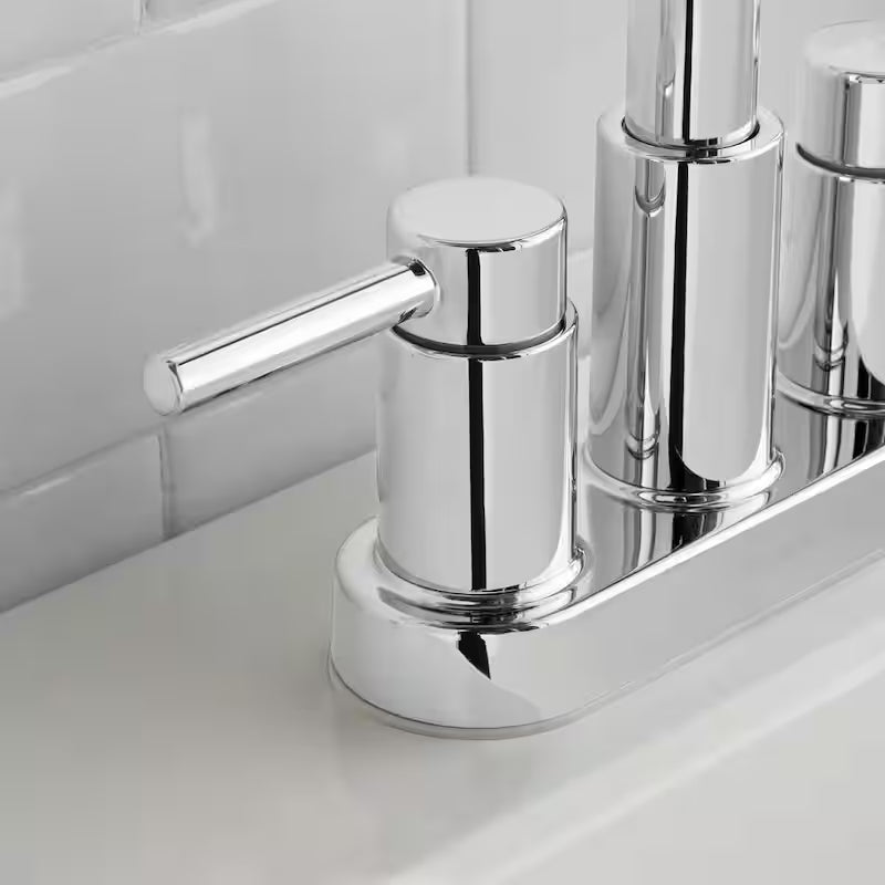 4 in. Centerset Double Handle High-Arc Chrome Bathroom Faucet S99131
