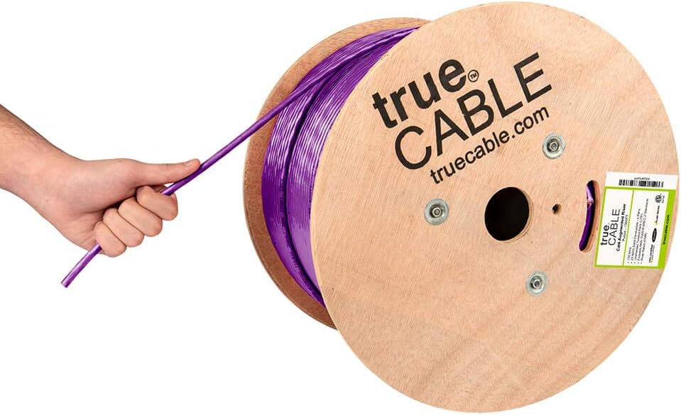 1000ft Red 23AWG 4 Pair Solid Bare Copper Bulk Ethernet Cable D628088