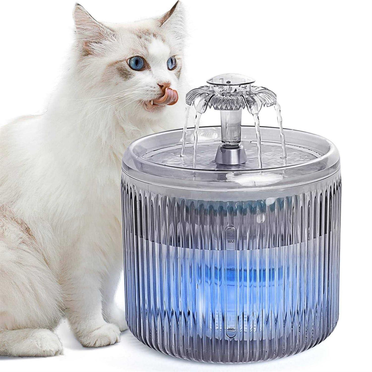 88oz Ultra Quiet Cat Water Fountain with LED Light D77466