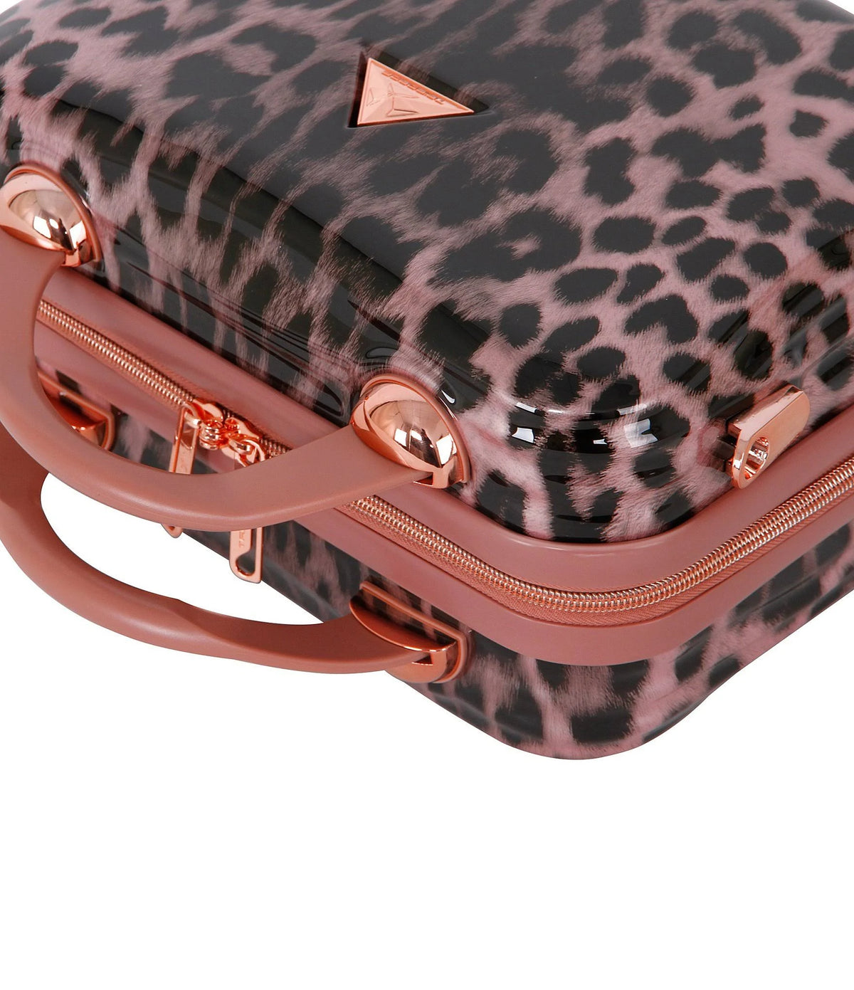 Rose Gold Cheetah Print Beauty Case Q2068