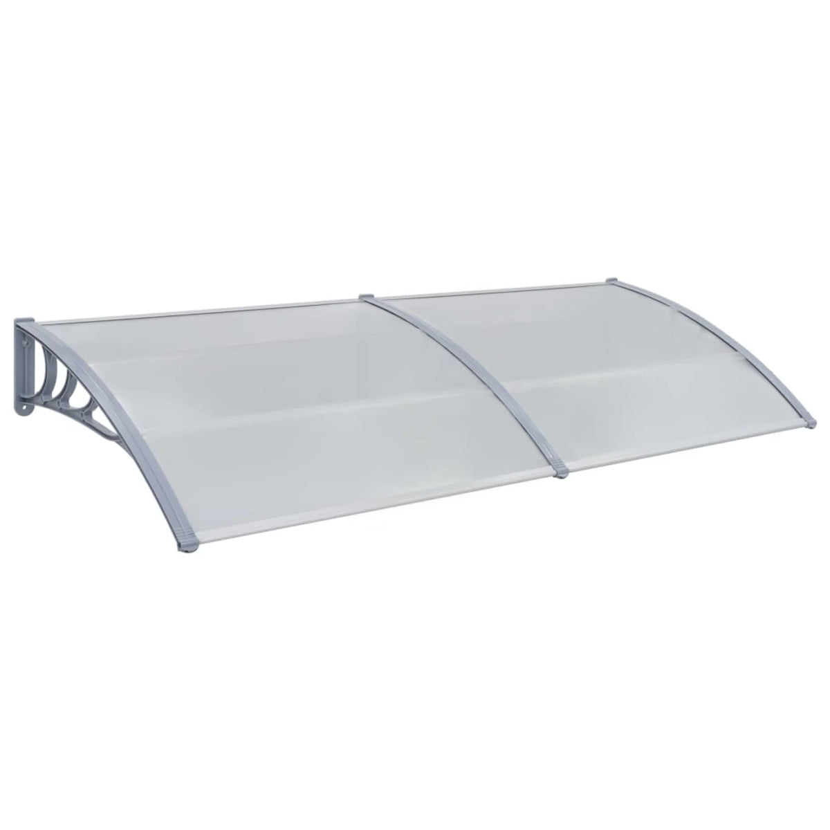 Door Canopy Window Awning Front Door Patio Cover Polycarbonate Transparent Sheets Porch Sun Shade Shelter Overhead Door Canopy 118.1in x 39.4in C8092