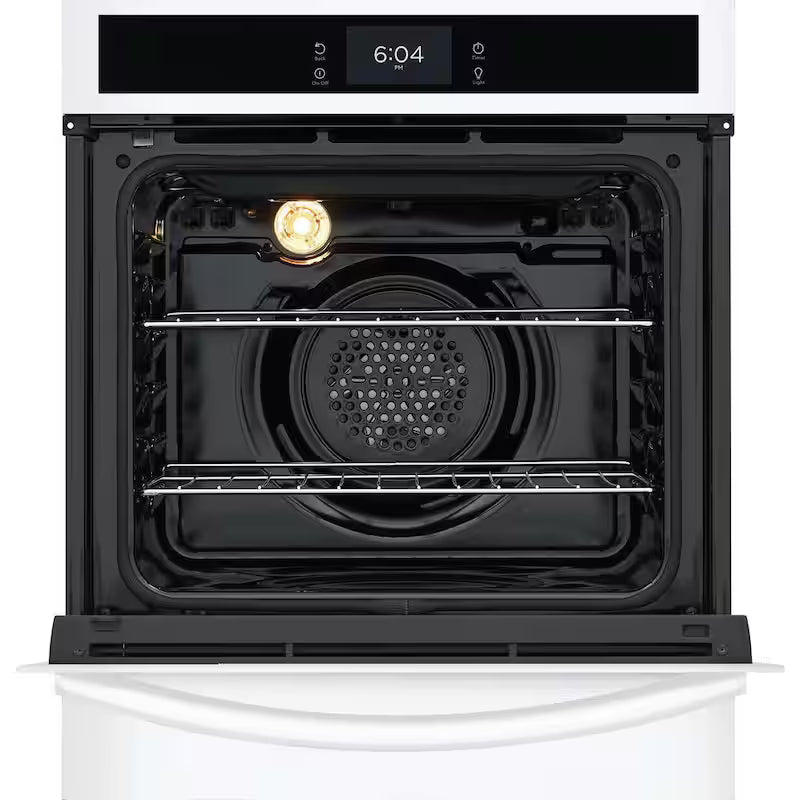 24 in. White Single Electric Wall Oven with Air Fry E382684