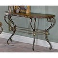 Metal Console Table in Dark Cherry I68804