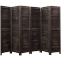 Black 6 Panel Wood Room Divider N27255