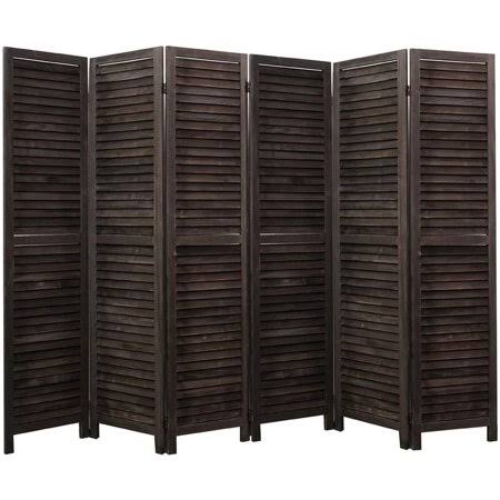 Black 6 Panel Wood Room Divider N27255