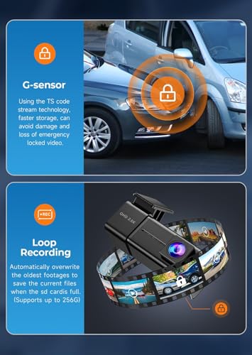 2.5K WiFi Mini Dash Cam with 32G SD Card J722