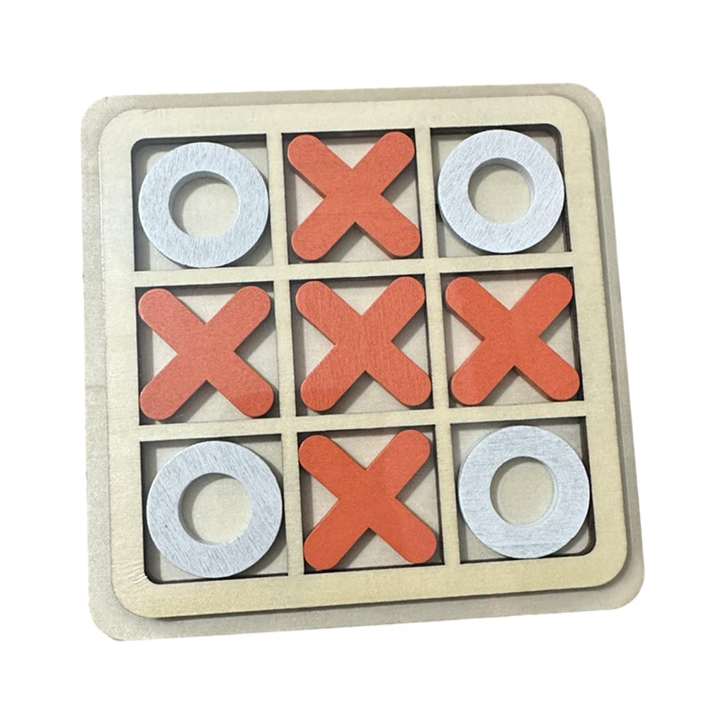 Wooden Board Tic Tac Toe Game Table Toy Puzzle Brain Teaser M850