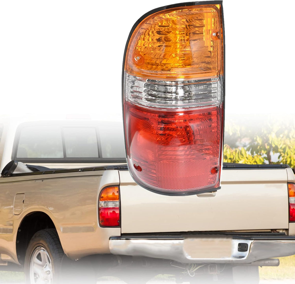 Rear Right Passenger Side Tail Light for 2001-2004 Toyota Tacoma Pack of 2 F625