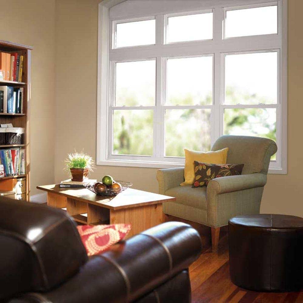 33.75 in. x 65.25 in. White Vinyl Double Hung Window U683733