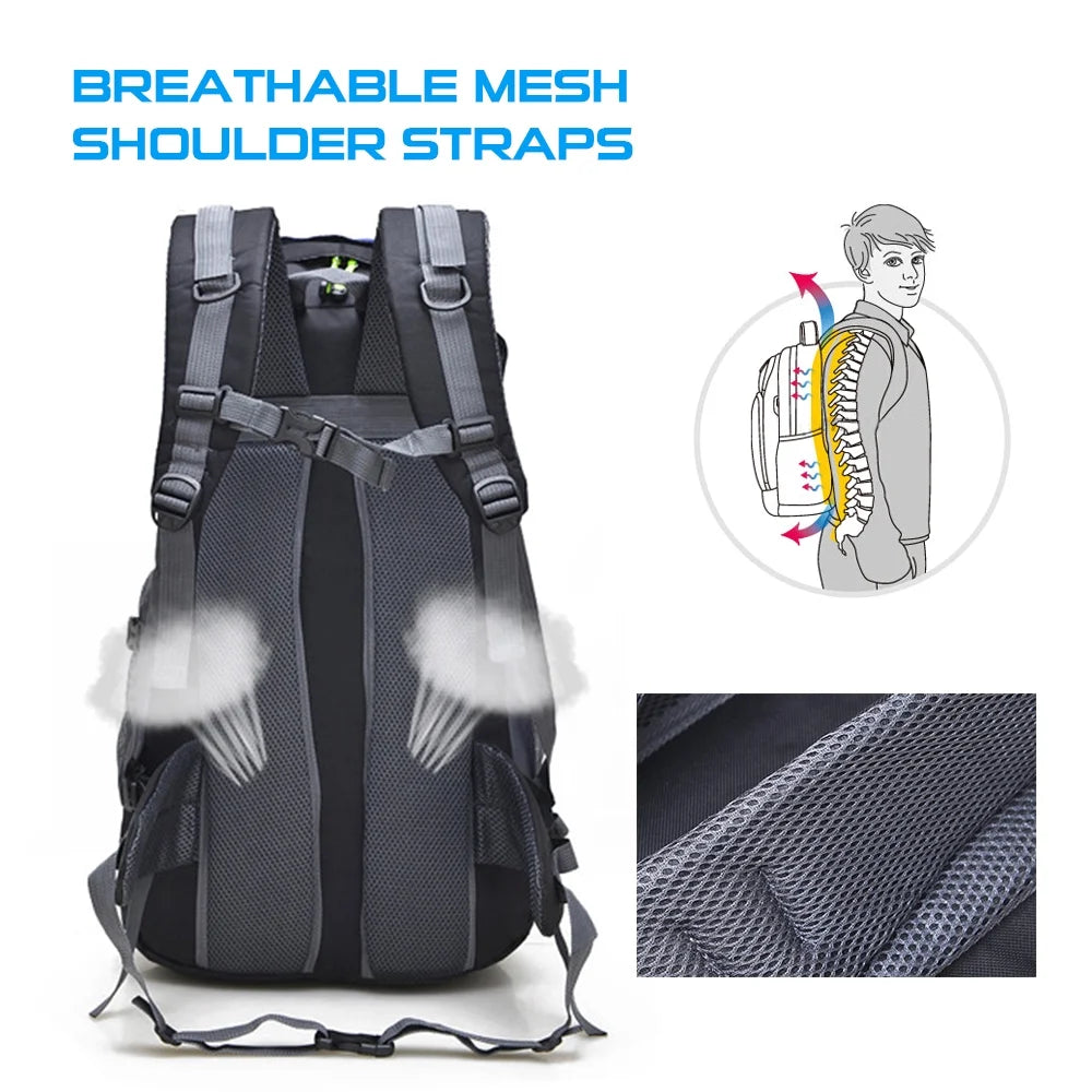 50L Water-resistant Hiking Backpack Daypack Y16521